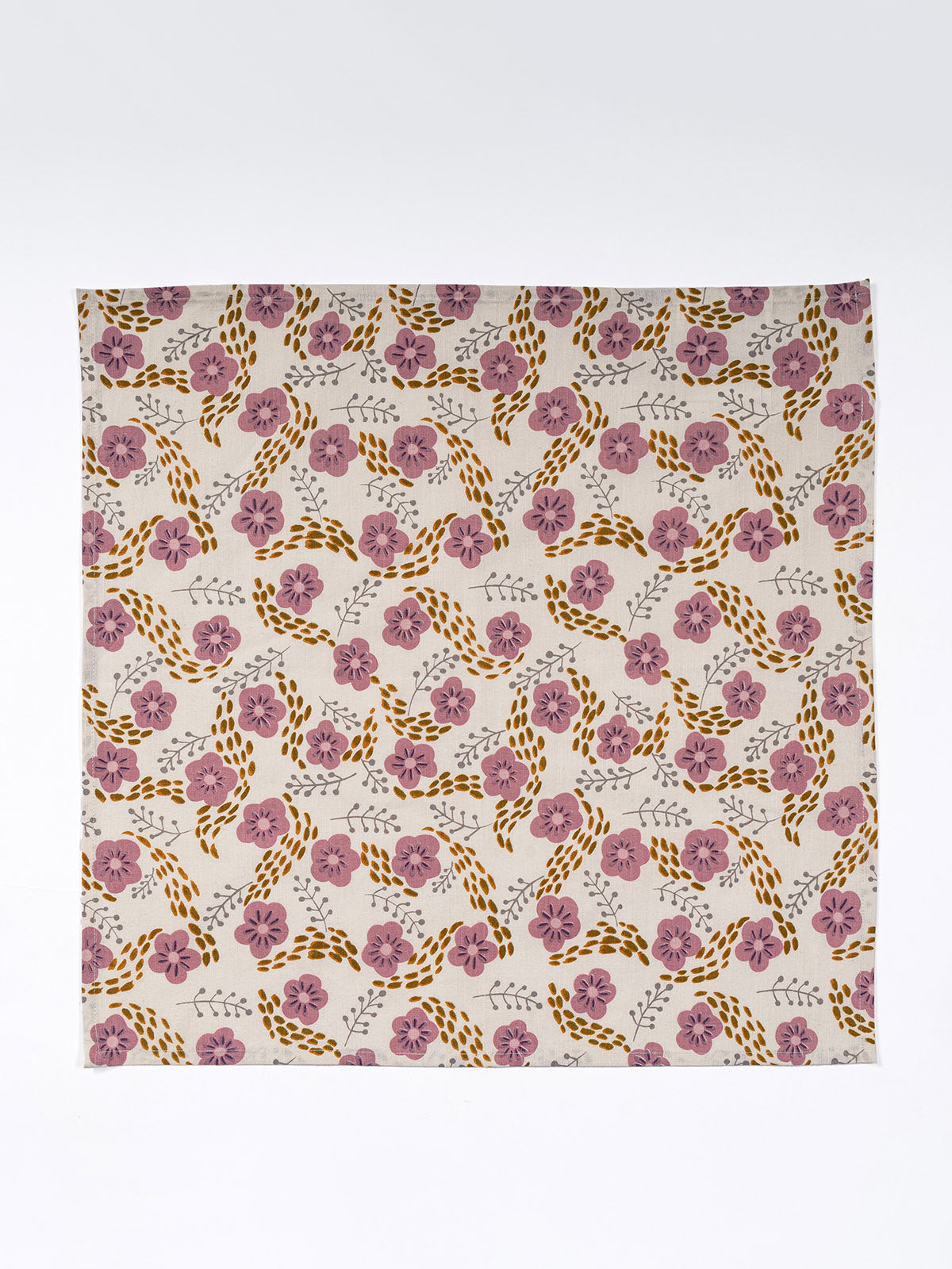 Pecovska Cotton Slub Printed Table Napkin