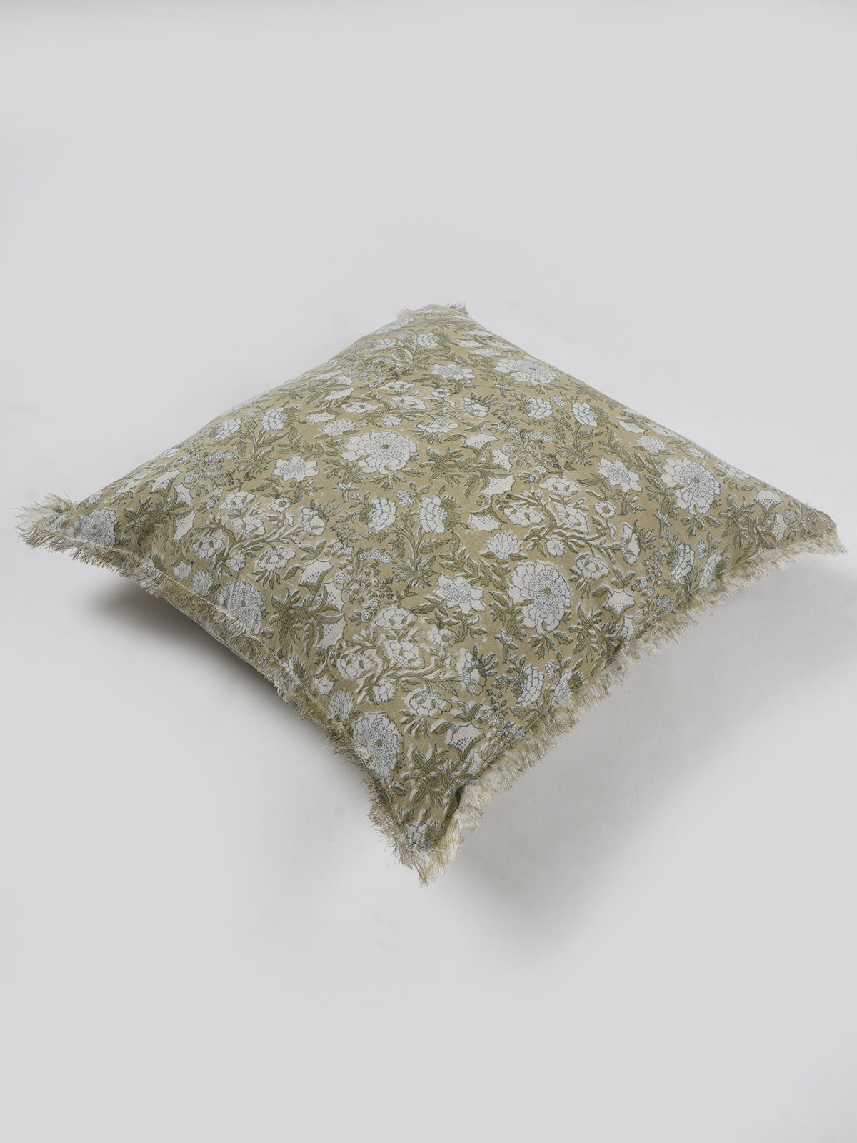 Jurske Reversible Printed Cushion Cover with self frayed edge