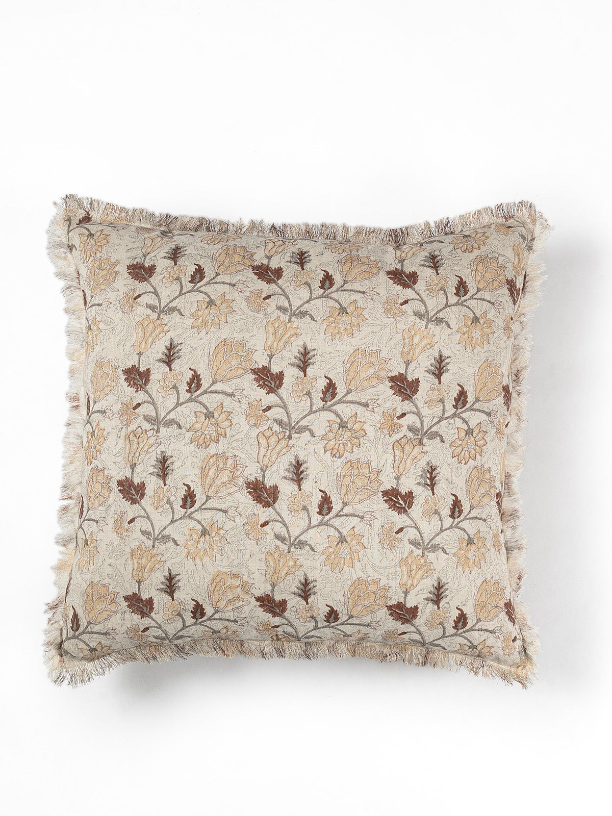 Sokolovce Reversible Printed Cushion Cover with self frayed edge