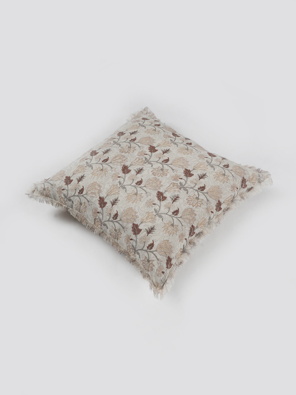 Sokolovce Reversible Printed Cushion Cover with self frayed edge