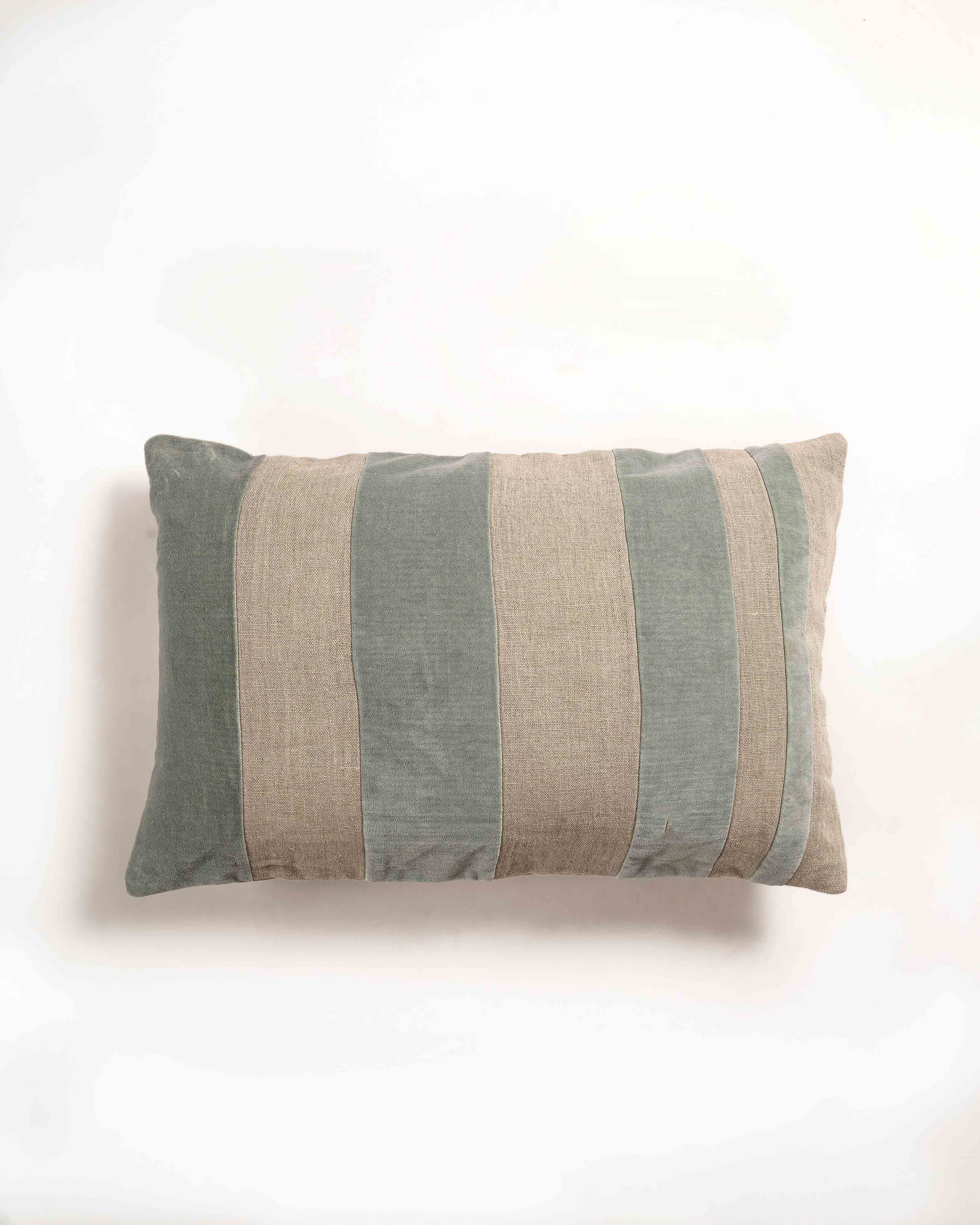 Brija Solid Dyed Patched Cushion Cover