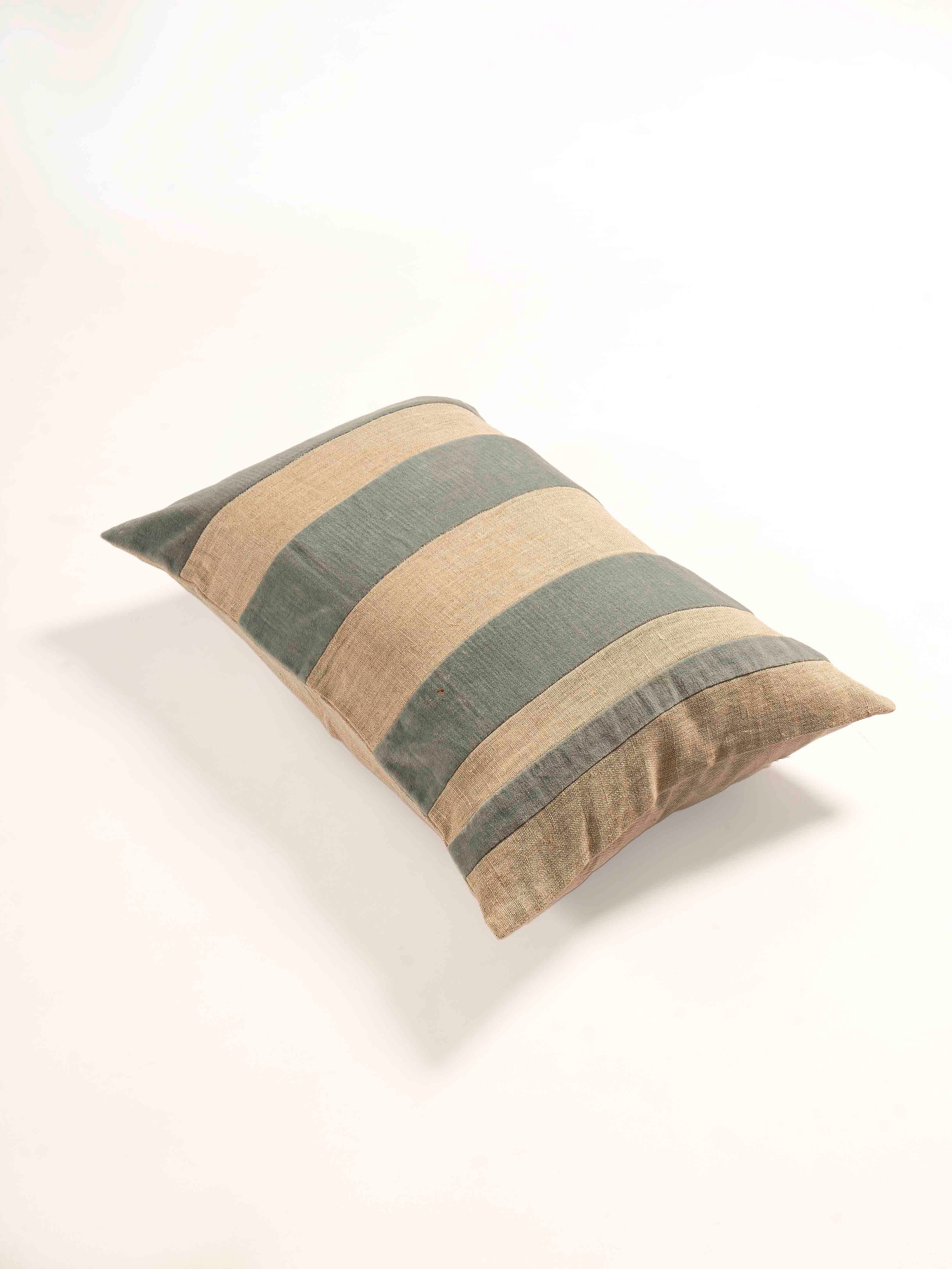 Brija Solid Dyed Patched Cushion Cover