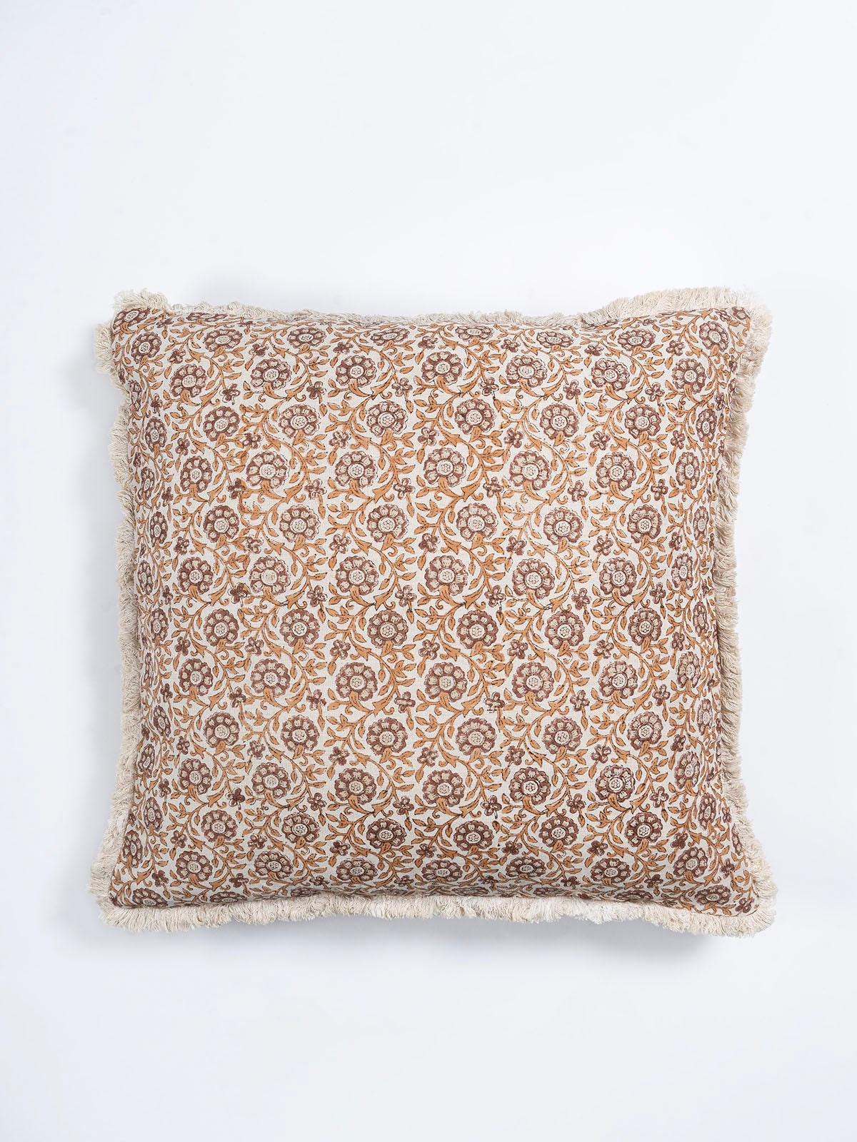 Dudince Reversible Printed Cushion Cover with dyed lace