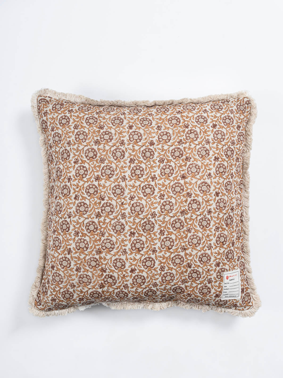 Dudince Reversible Printed Cushion Cover with dyed lace