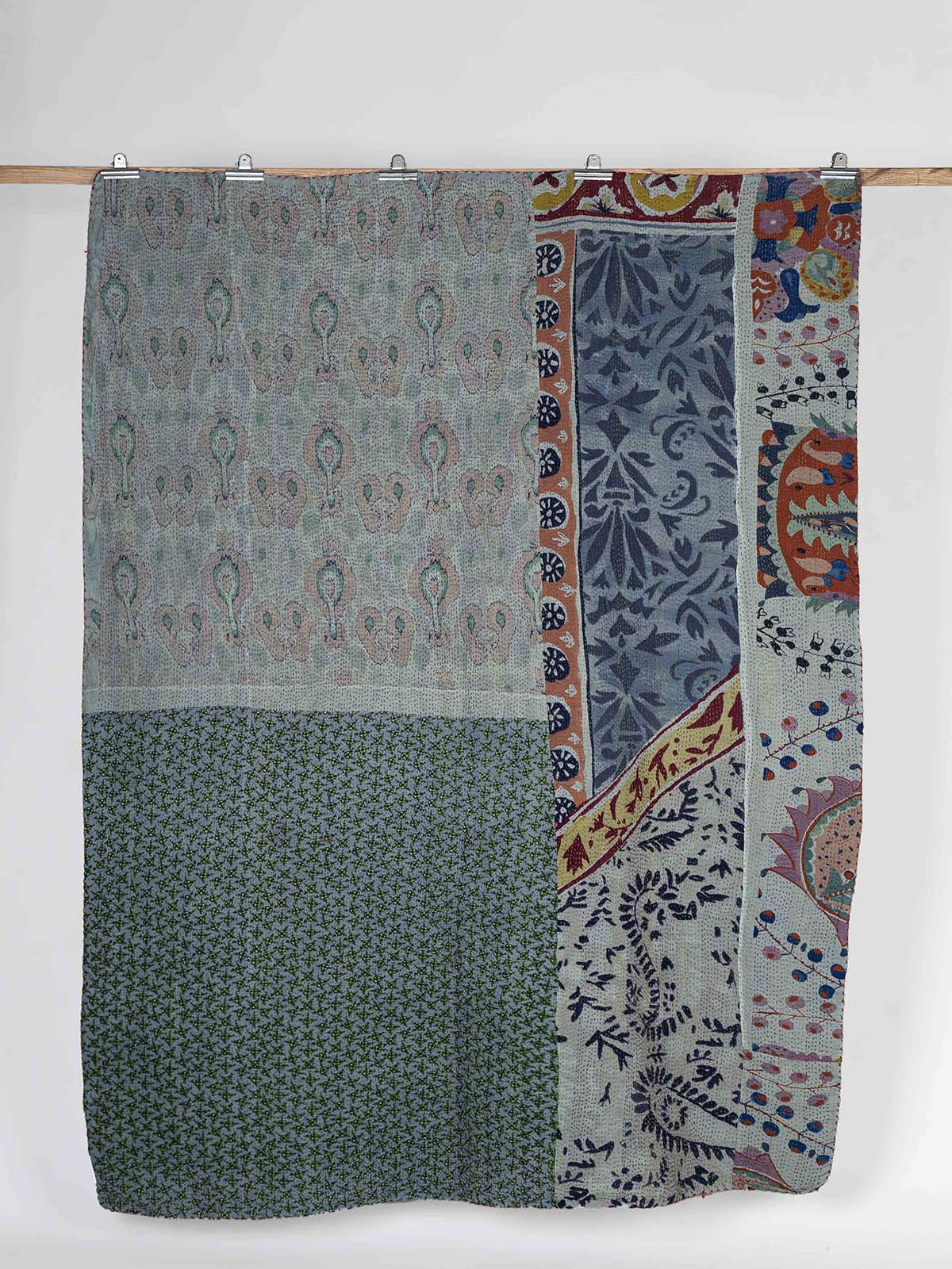Brieghen Assorted Printed Patch Kantha Throw