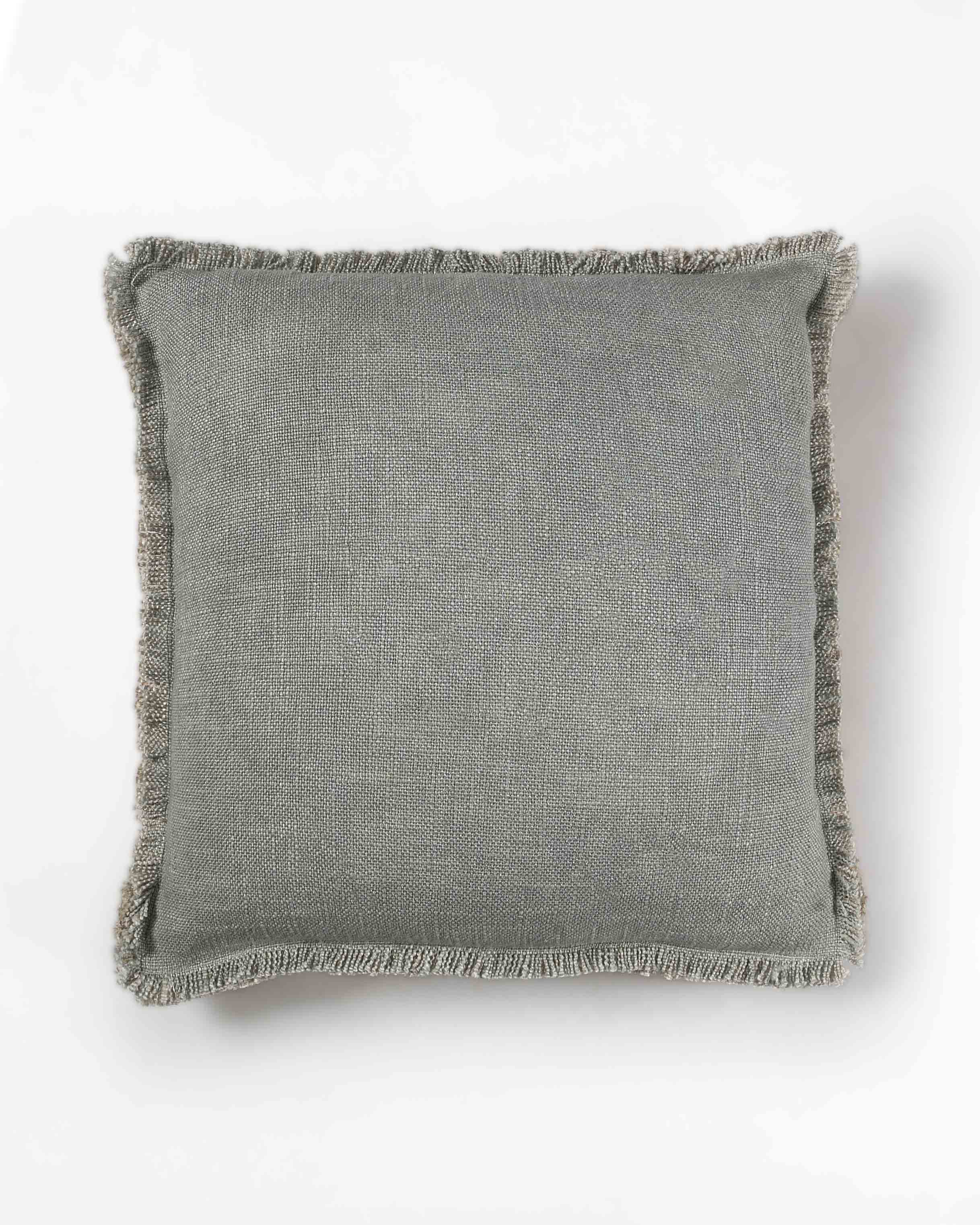 Tewma Solid Dyed Cushion Cover with Self Frayed Edge