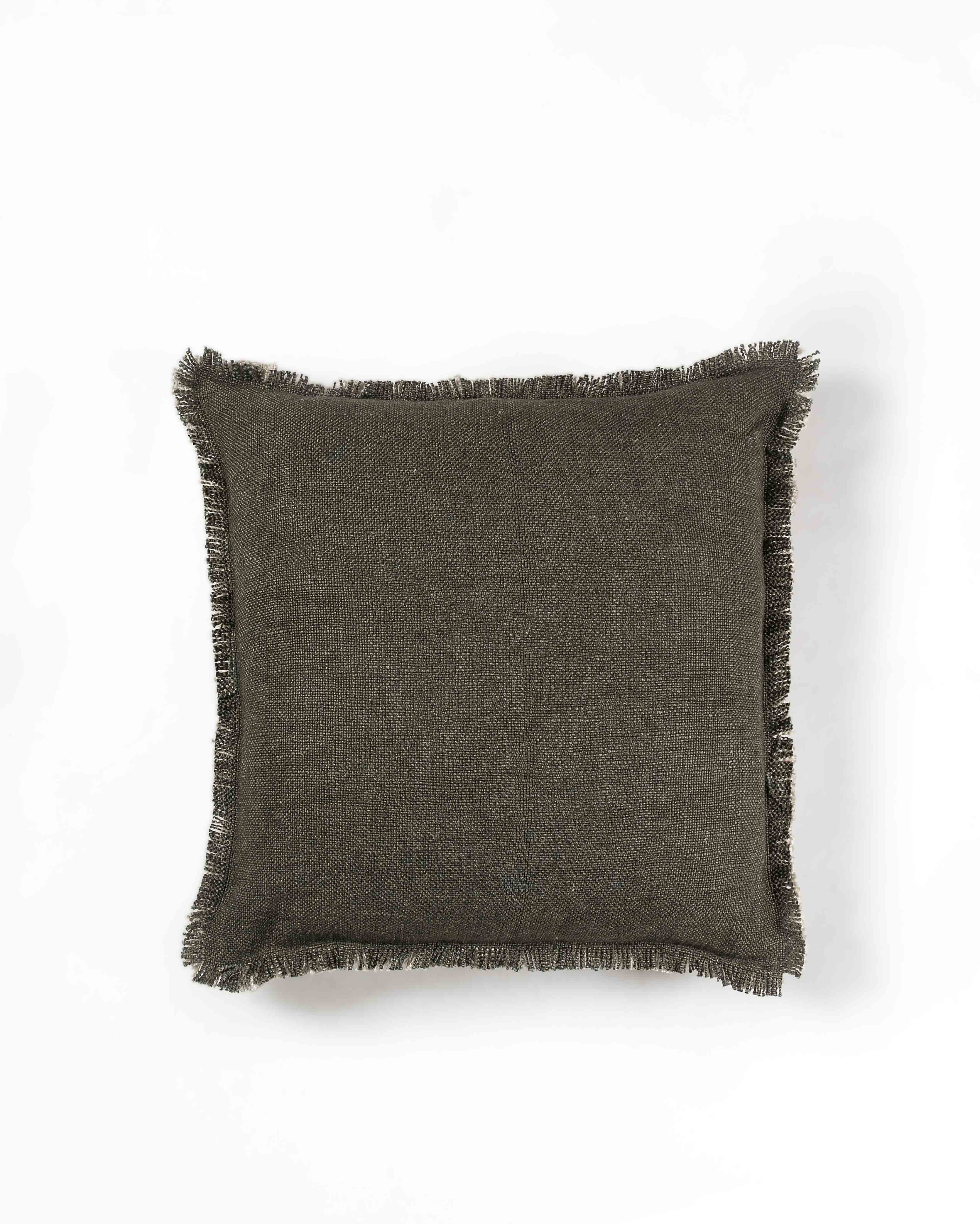 Masrija Solid Dyed Cushion Cover with Self Frayed Edge