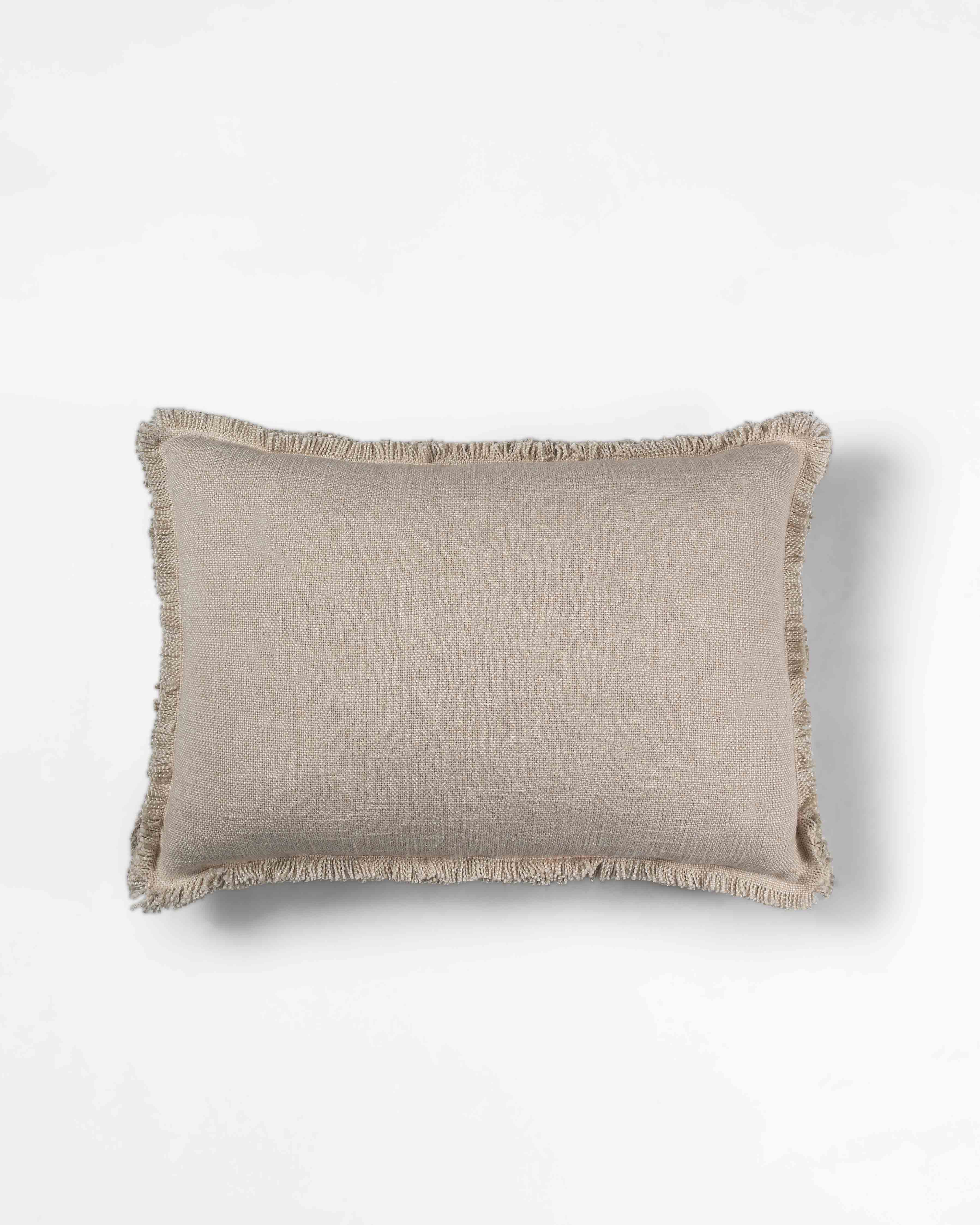 Cawla Solid Dyed Cushion Cover with Self Frayed Edge