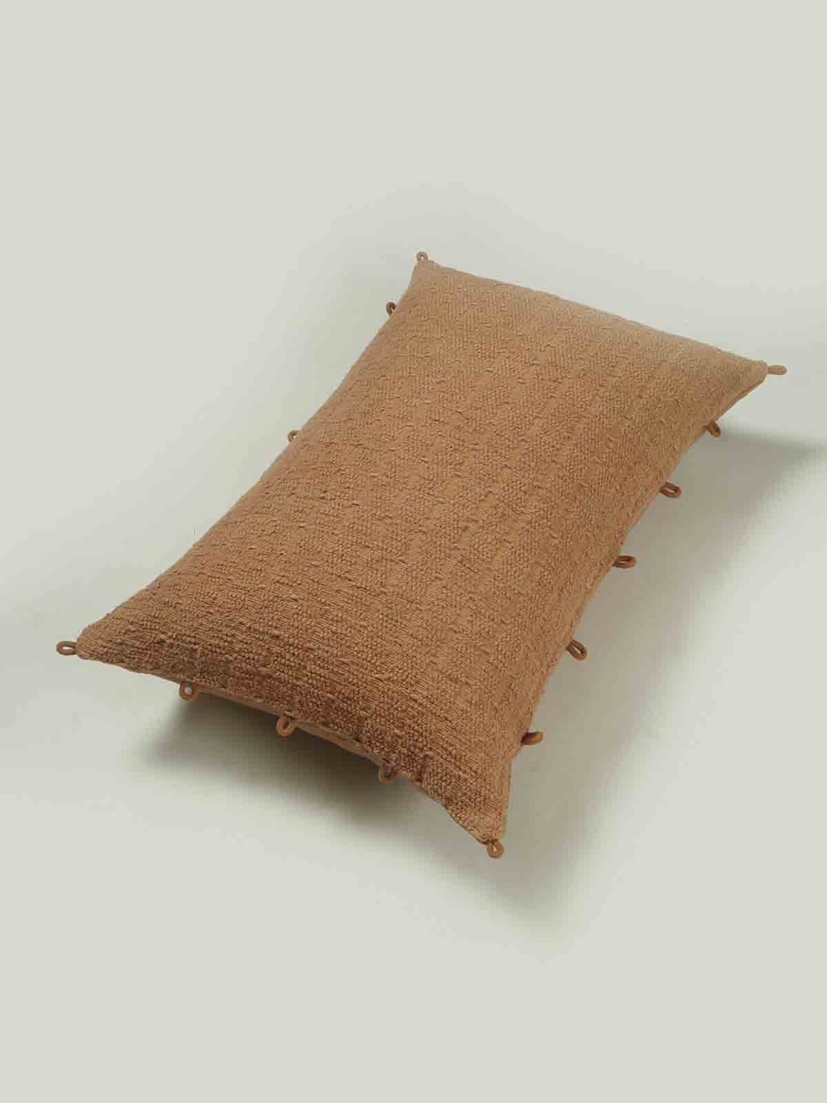 Sargans Solid Dyed Cushion Cover with Loop Edge Finish