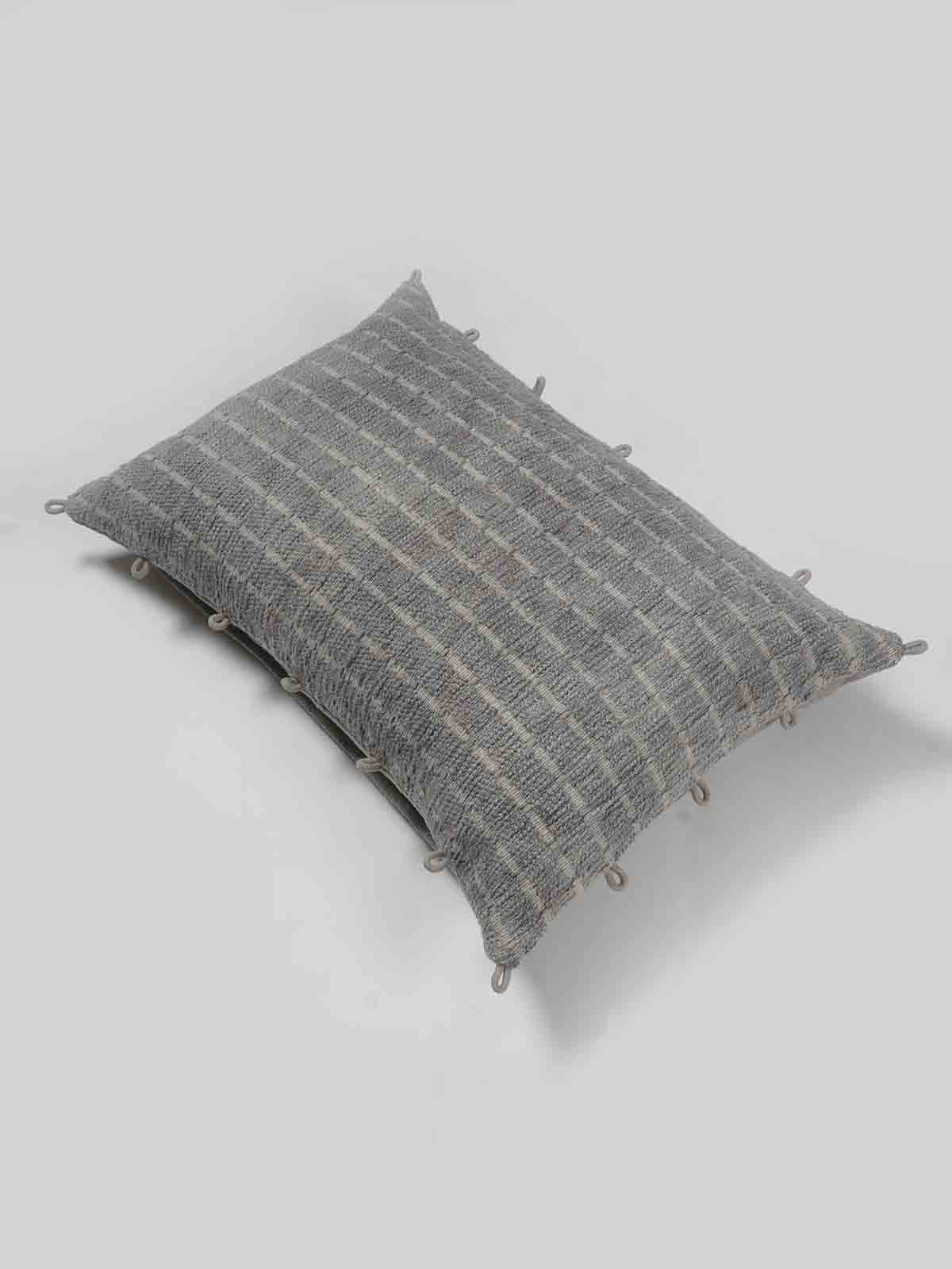 Lacarno Solid Dyed Cushion Cover with Loop Edge Finish