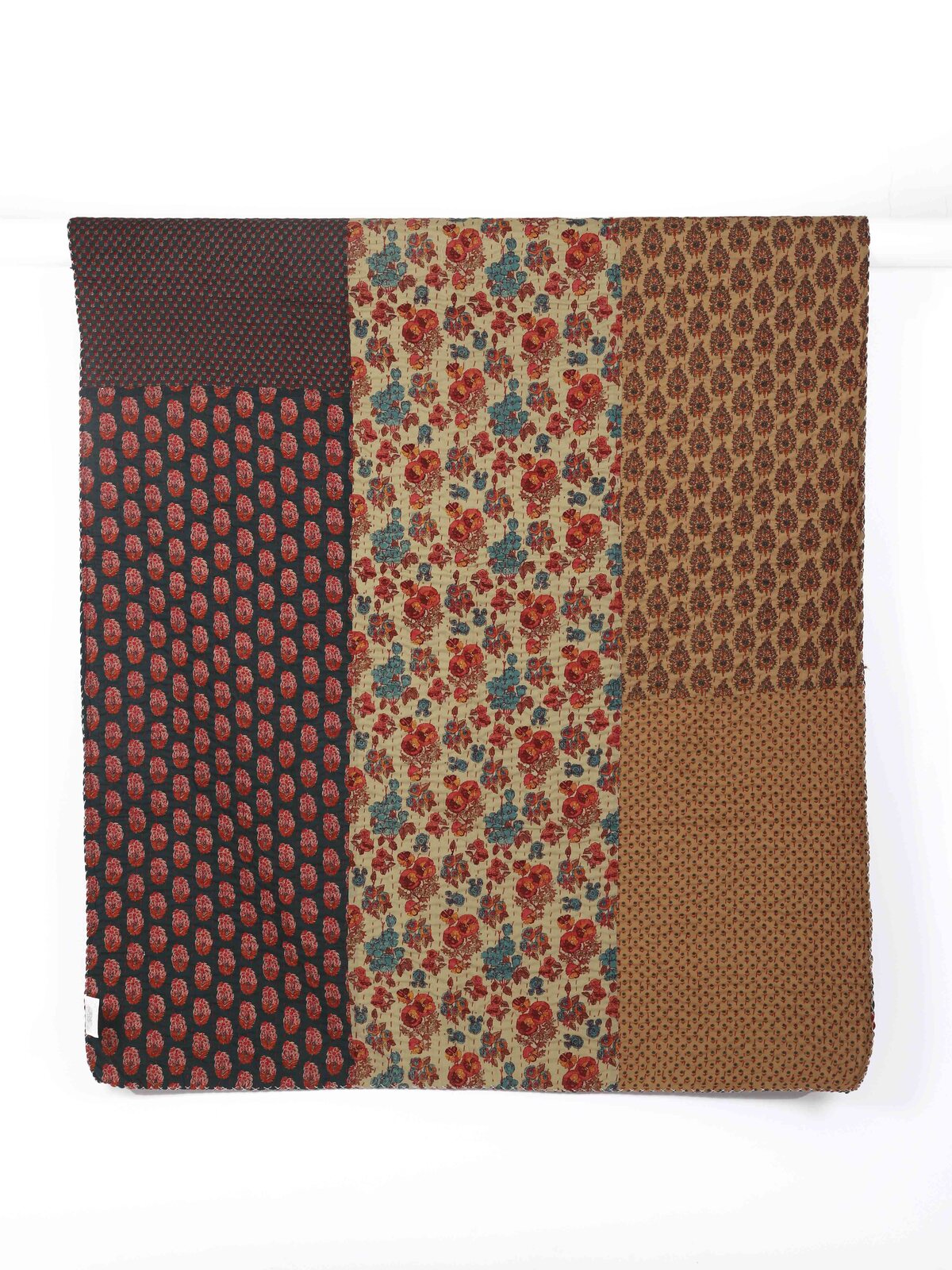 Rousse Printed Patch Kantha Throw