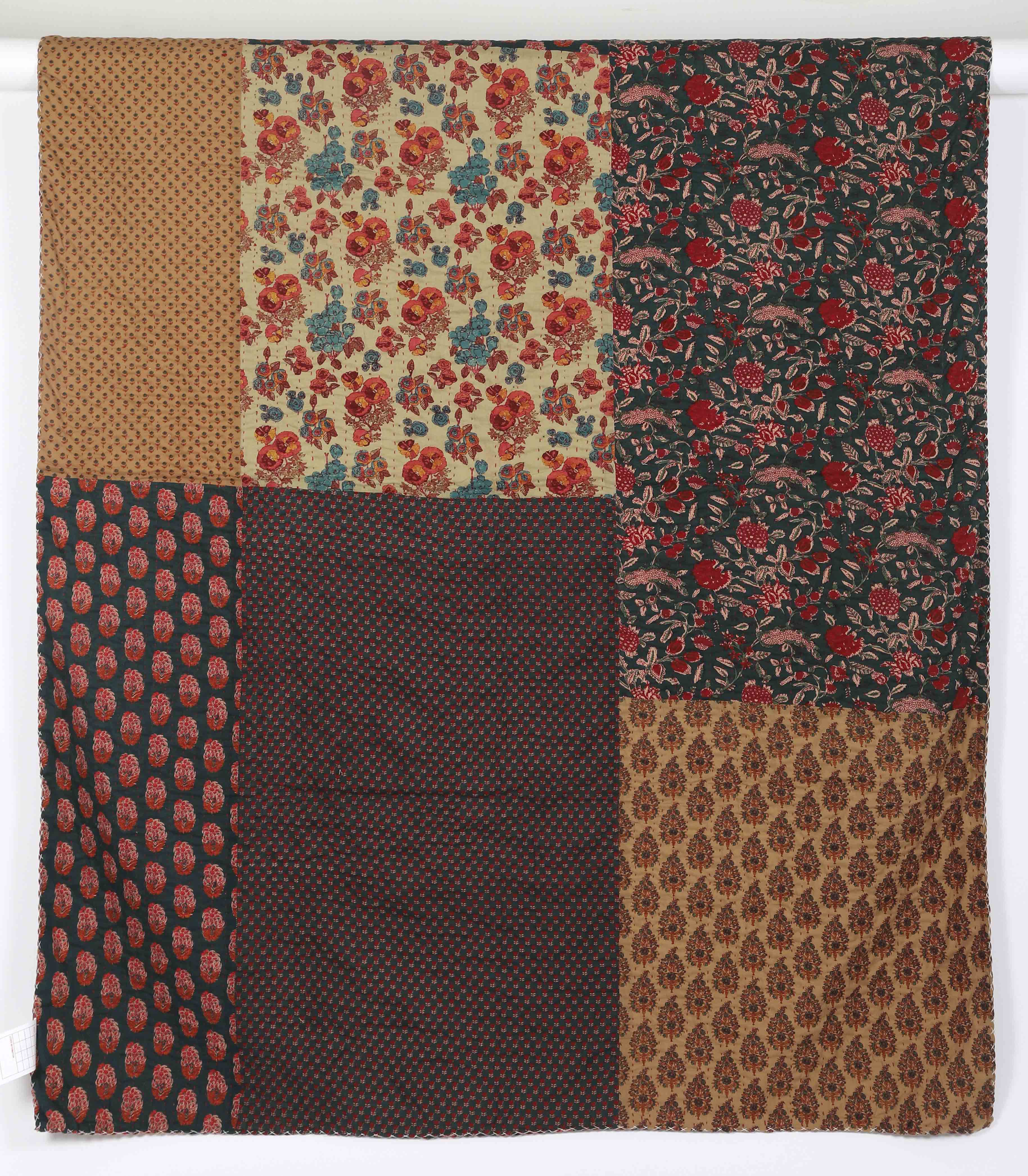 Lacolle Printed Patch Kantha Throw