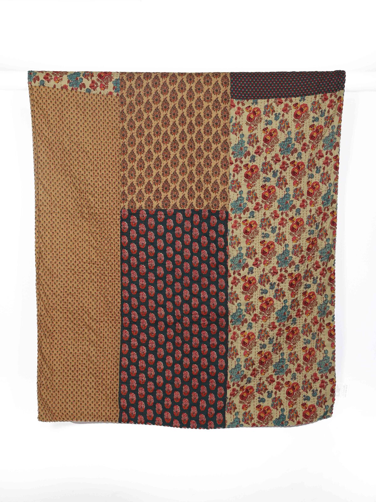 Lacolle Printed Patch Kantha Throw