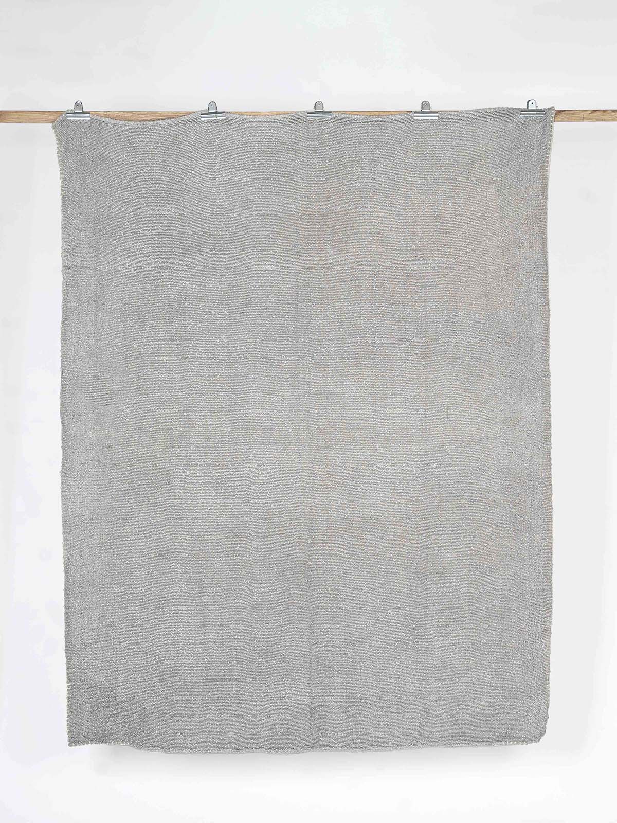 Tahida Natural Dyed Solid Dyed Throw with Hand Embroidery at all 4 Corner