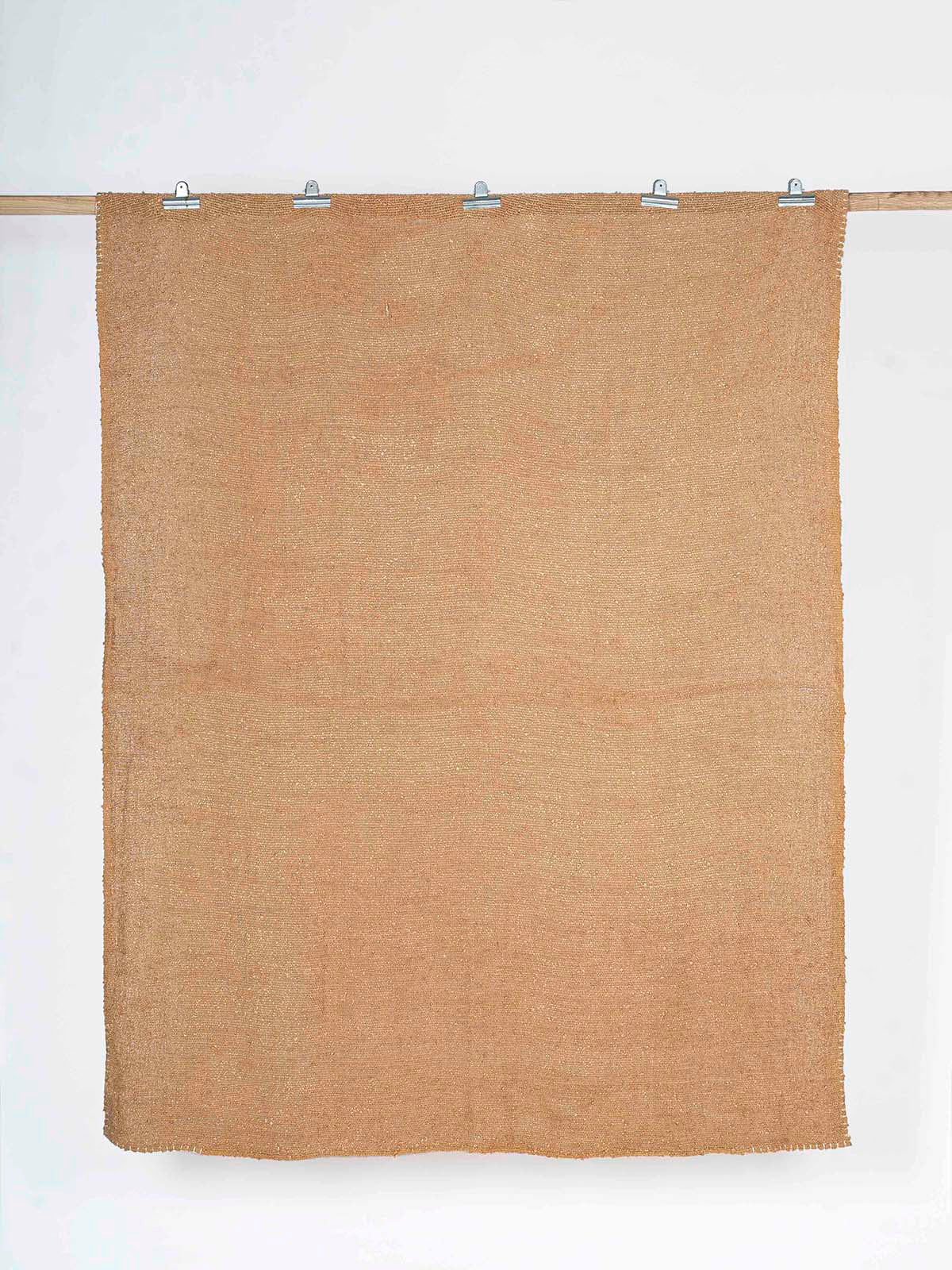 Rinota Natural Dyed Solid Dyed Throw with Hand Embroidery at all 4 Corner