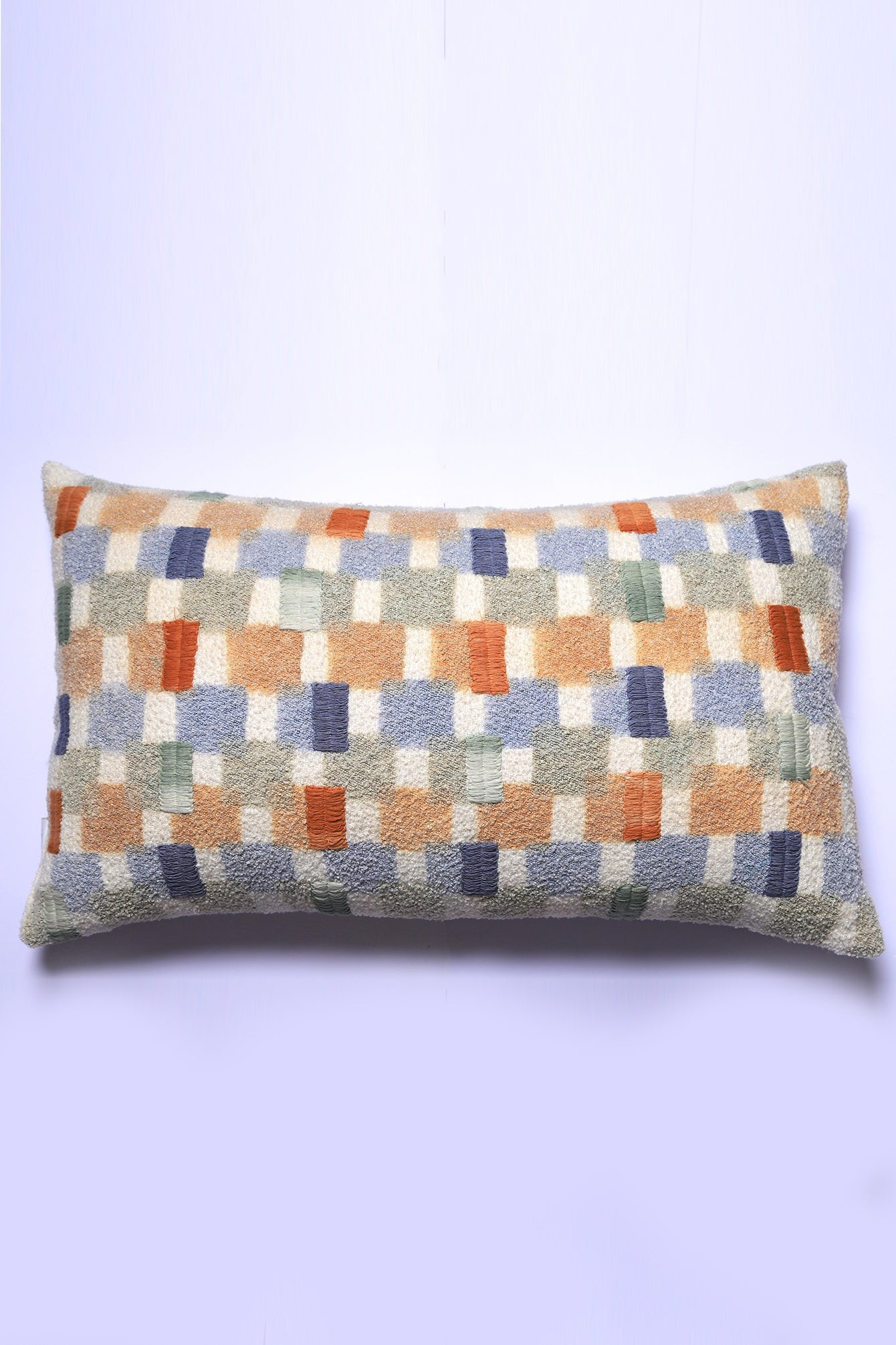 Kaspichan Embroidery Block Printed Cushion Cover